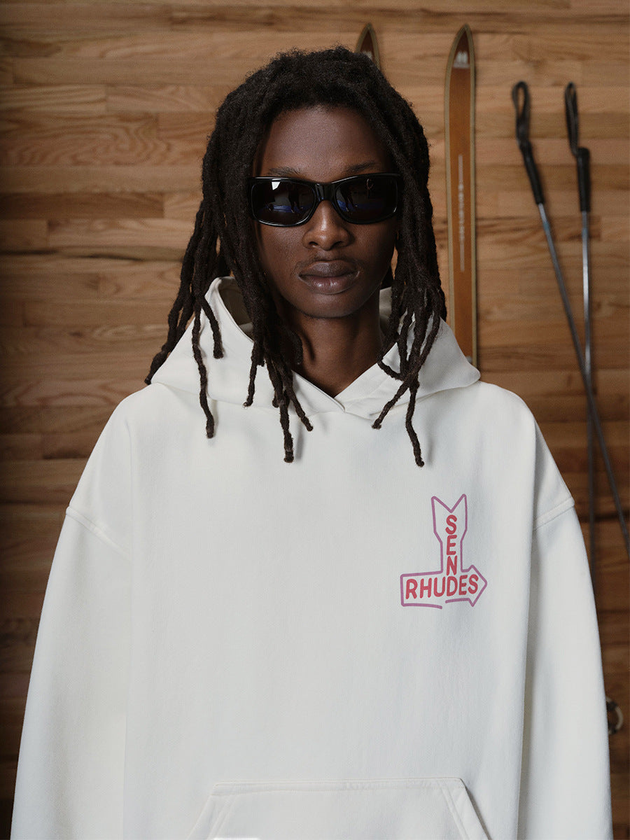 RHUDE Logo-Print Cotton-Jersey Hoodie