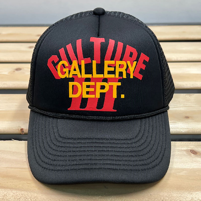 Gallery Dept Logo-Print Canvas and Mesh Trucker Cap