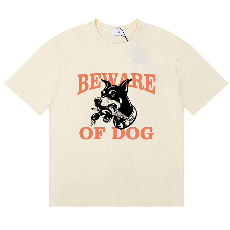 RHUDE Warning Logo Cotton Short-Sleeve T-Shirts