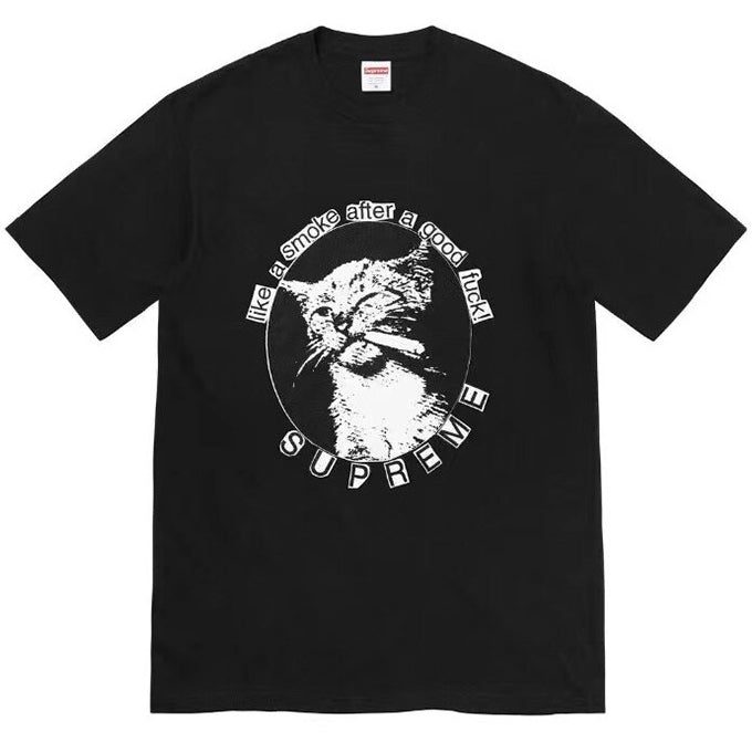 Supreme Cartoon Cat Print T-Shirt