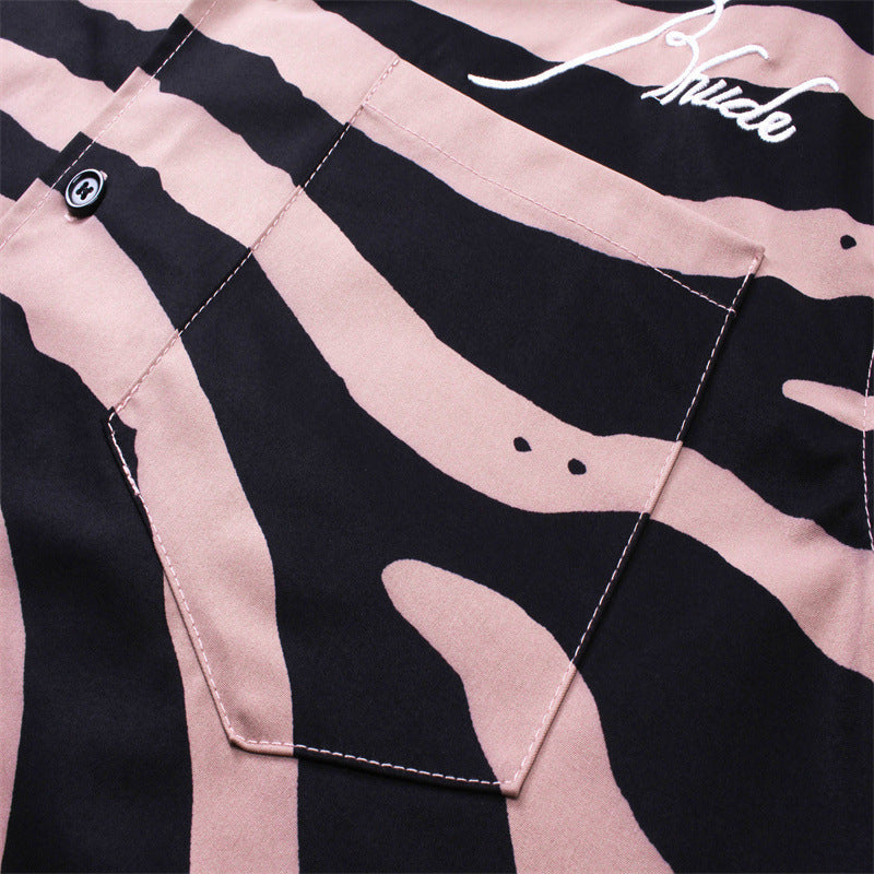 Rhude Zebra Silk Shirts