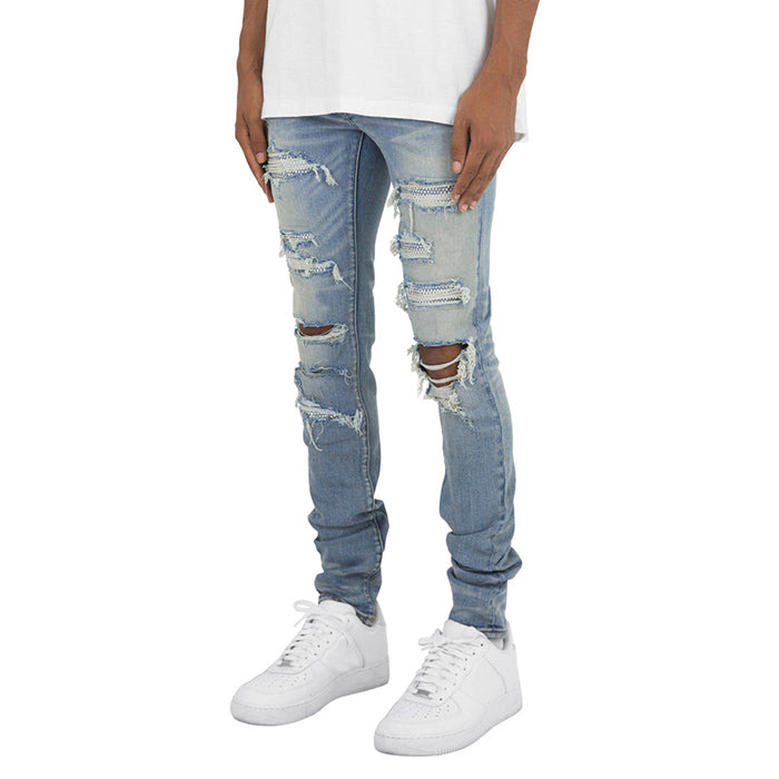 Men's Hot Drilled Ripped Jeans