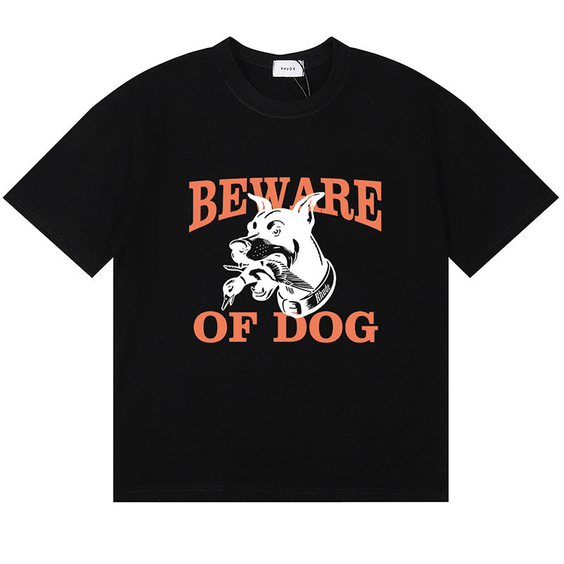 RHUDE Warning Logo Cotton Short-Sleeve T-Shirts