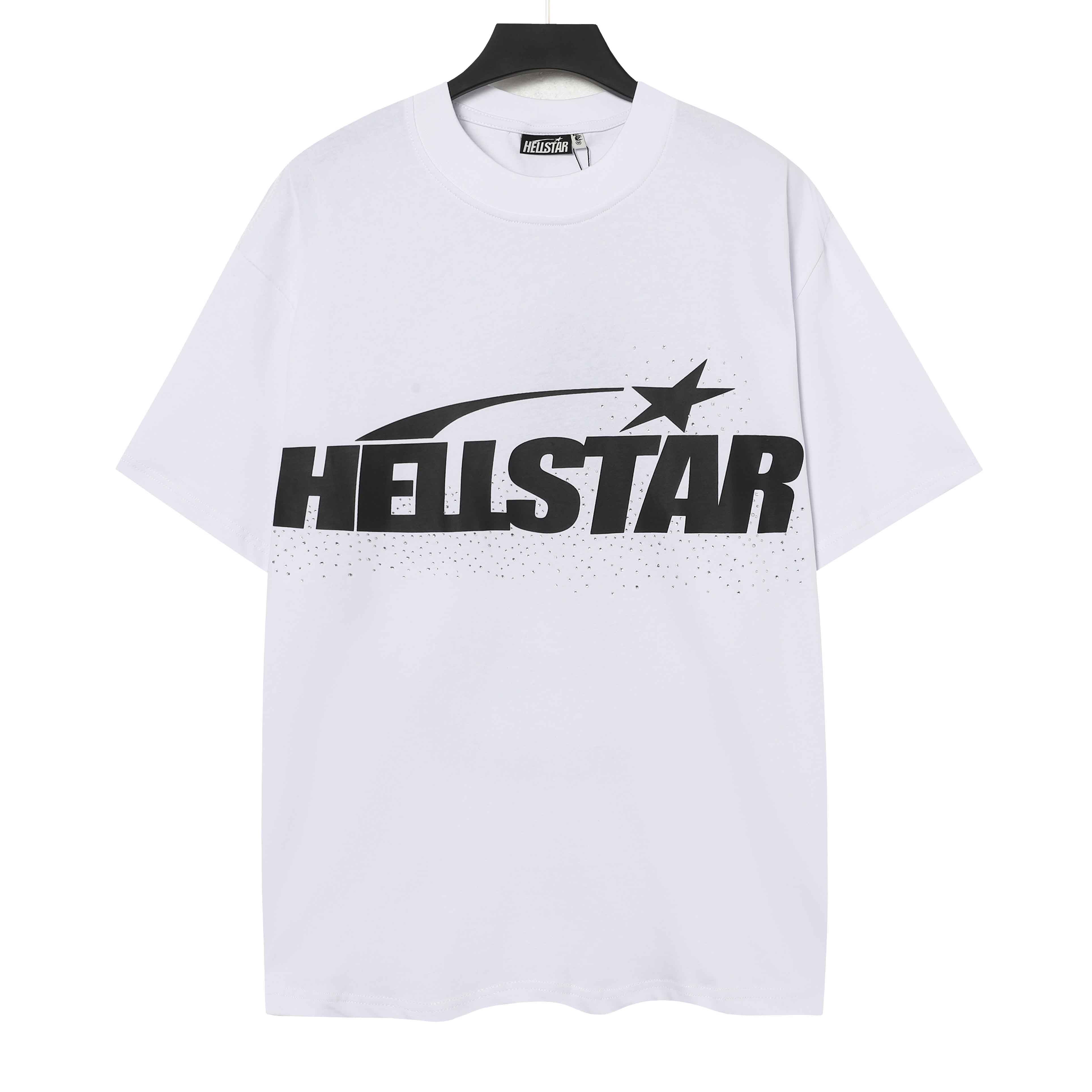HELLSTAR Classic Lettering Rhinestone T-Shirt