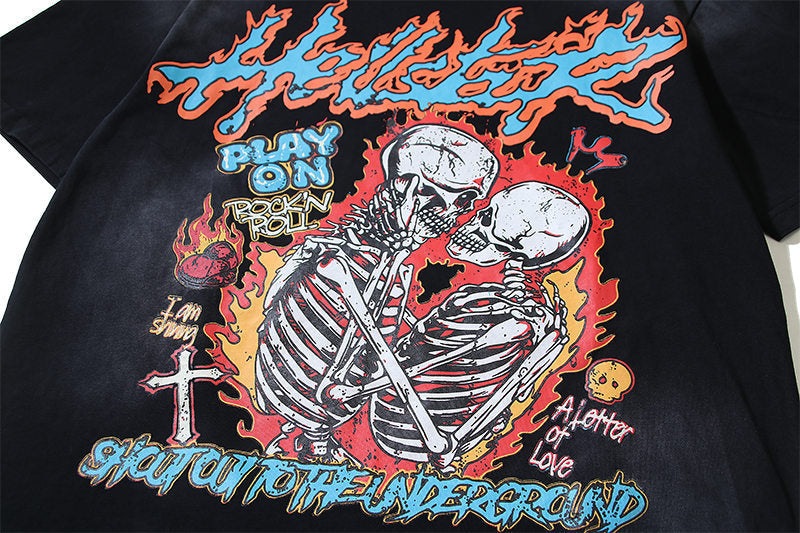HELLSTAR Skeleton Couple T-shirt