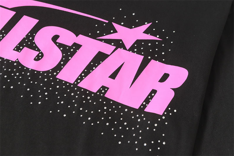 HELLSTAR Classic Lettering Rhinestone T-Shirt