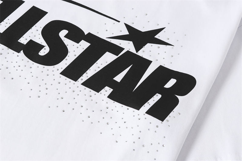 HELLSTAR Classic Lettering Rhinestone T-Shirt