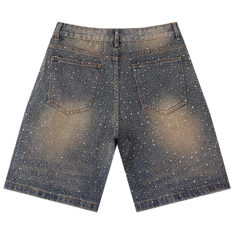 VALLEY Rhinestone Denim Shorts #8703