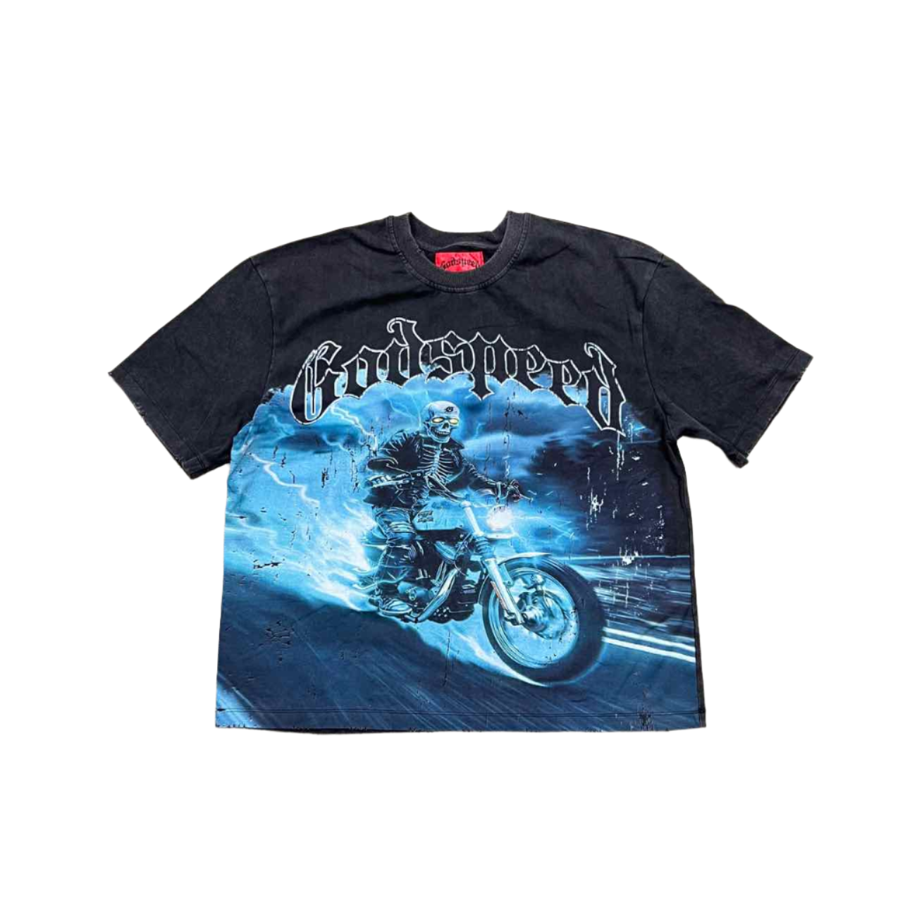 Godspeed T-Shirt "BLUE FLAMES" Black