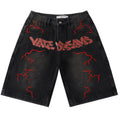 Letter Patterns Denim Shorts #8683