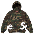 Supreme Big Logo Zip Up Hooded Sweatshirt 'Woodland Camo'