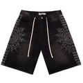 VALLEY Rhinestone Denim Shorts #8692