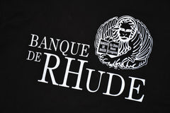 Rhude 23ss of Banque bank LOGO old print T-shirt