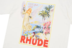 Rhude 23ss Lucky Angel Landscape Print T-Shirt