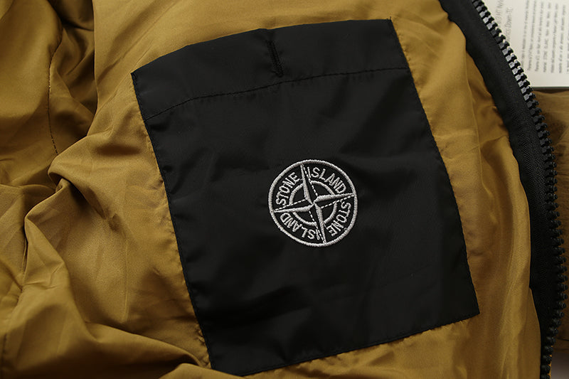 STONE ISLAND Multi-element patchwork down jacket