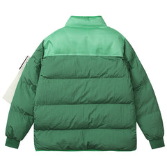 STONE ISLAND Multi-element patchwork down jacket