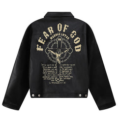 FEAR OF GOD casual leather jacket