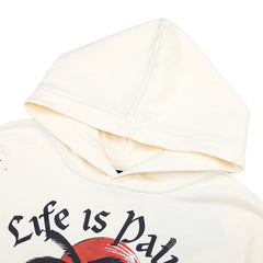 Palm Angels slogan-print paint splatter hoodie
