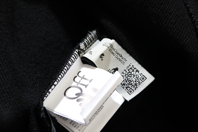 OFF WHITE Embroidered Arrow Pattern Hoodies