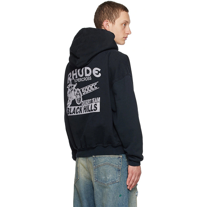 RHUDE Cartoon letter pattern printing Hoodie