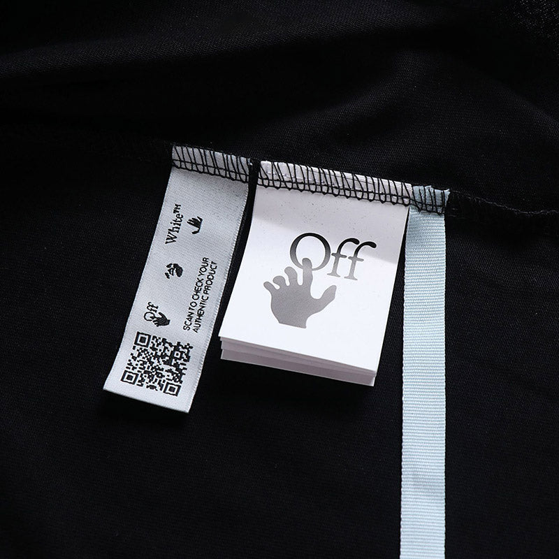 OFF WHITE Embroidery letter arrow pattern T-Shirts