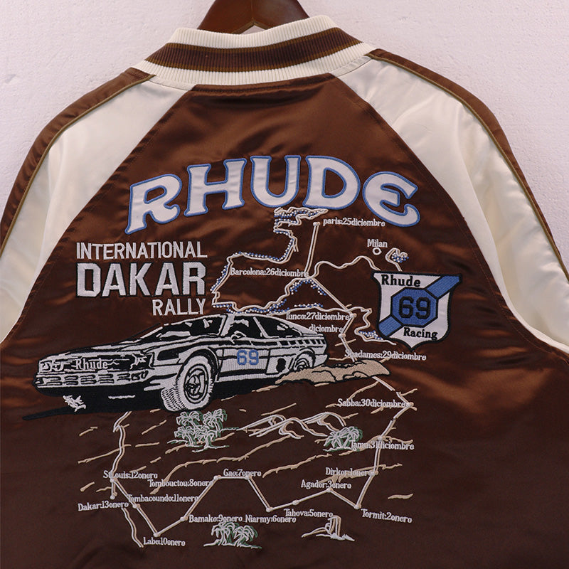RHUDE Cartoon racing pattern printed cotton jacket