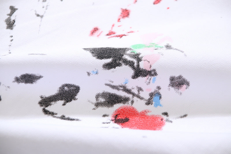 GALLERY DEPT. Paint-Splattered Logo-Print Cotton-Jersey T-Shirt