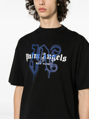 Palm Angels logo-print cotton T-shirts