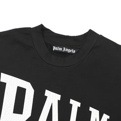 PALM ANGELS Logo Printed Straight Hem T-Shirts