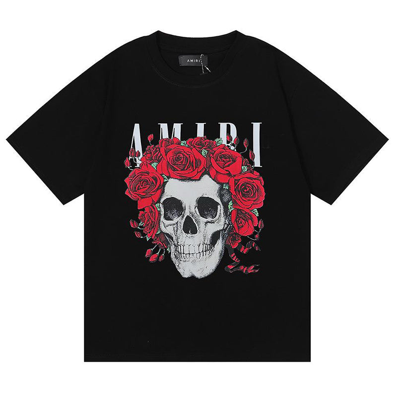 AMIRI rose skull print T-Shirts