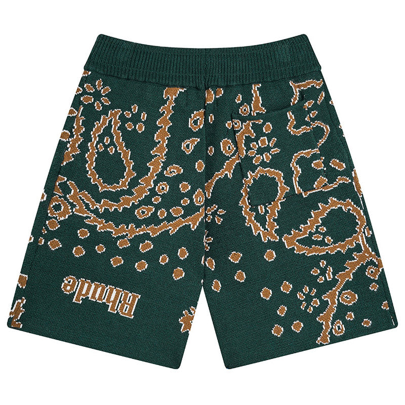 RHUDE Alphabet cashew jacquard jersey shorts