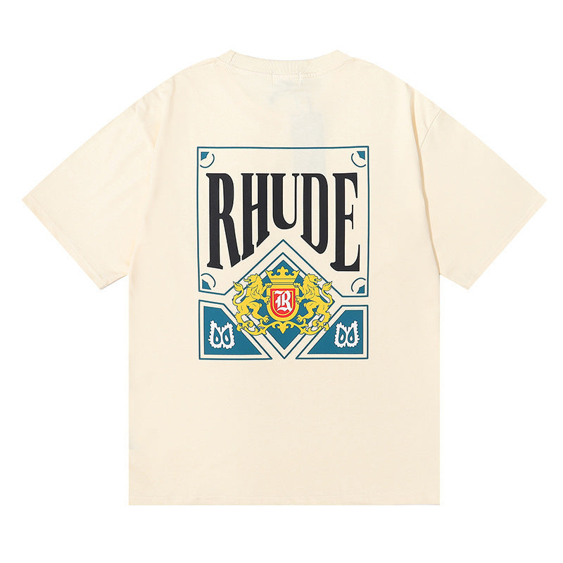 RHUDE Micro Logo Poker Card Printing T-Shirt