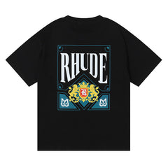 RHUDE Micro Logo Poker Card Printing T-Shirt