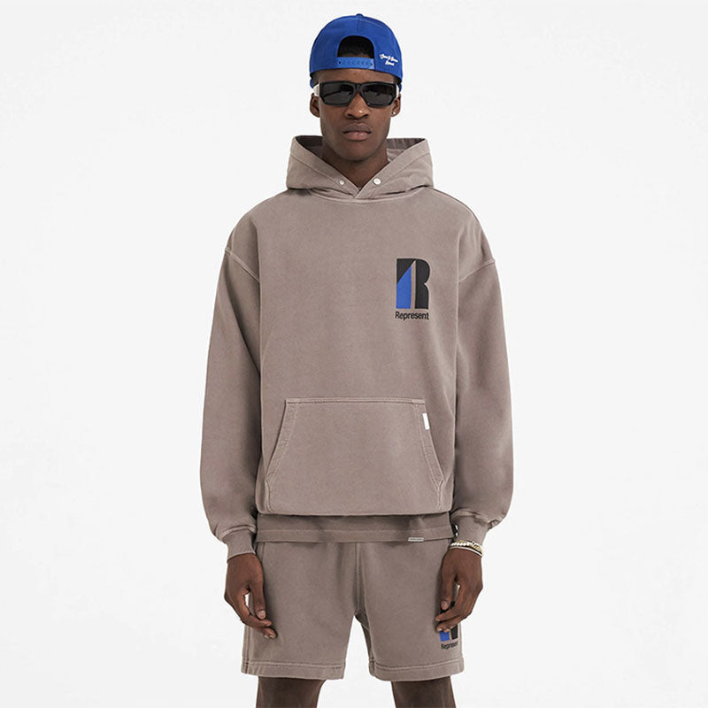 REPRESENT Minimalist letter print hoodies