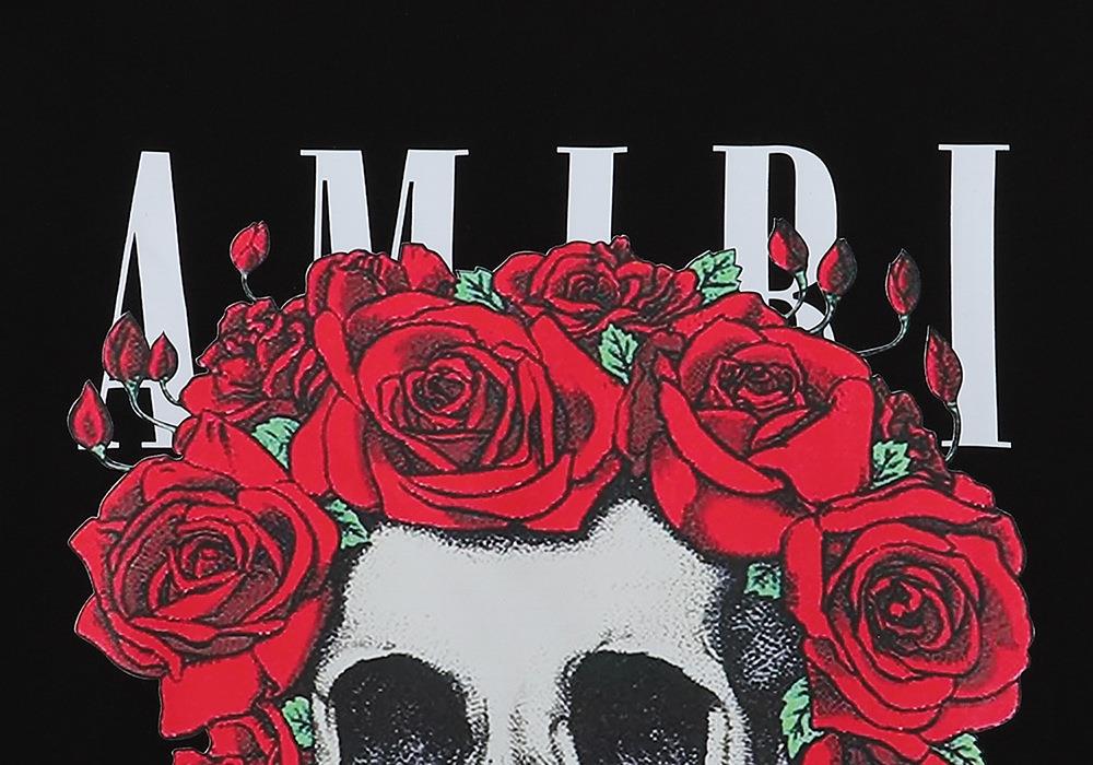 AMIRI rose skull print T-Shirts