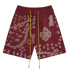 RHUDE Alphabet cashew jacquard jersey shorts