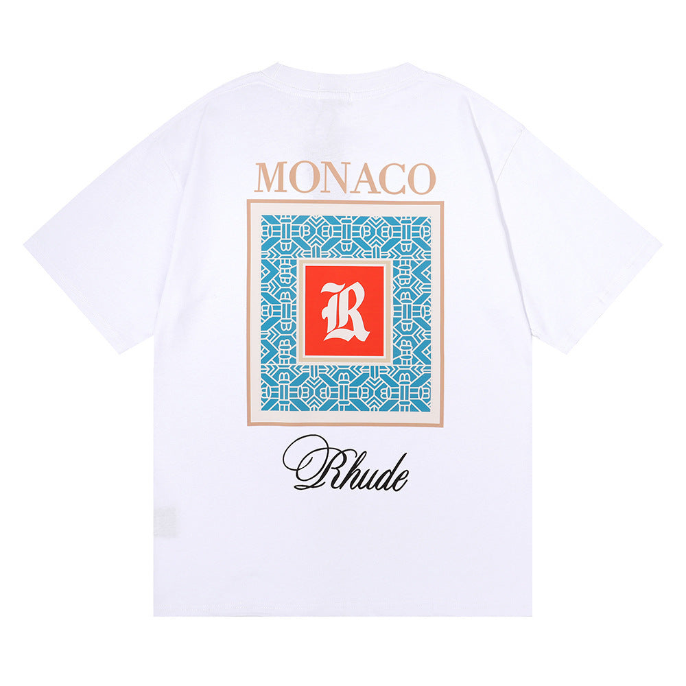 RHUDE Moroccan LOGO print T-Shirt