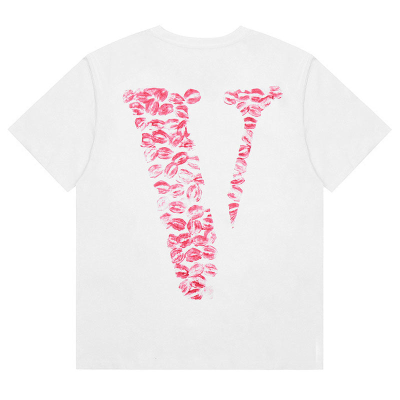 VLONE Sweet girly pink lip print T-shirts