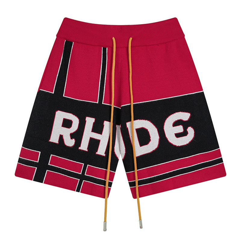 RHUDE knitted casual letter shorts