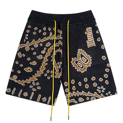 RHUDE Alphabet cashew jacquard jersey shorts