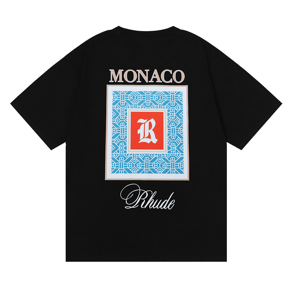 RHUDE Moroccan LOGO print T-Shirt