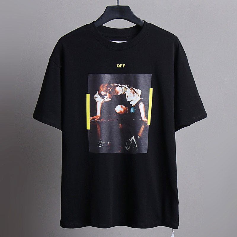OFF WHITE Oil painting series arrow pattern T-Shirts