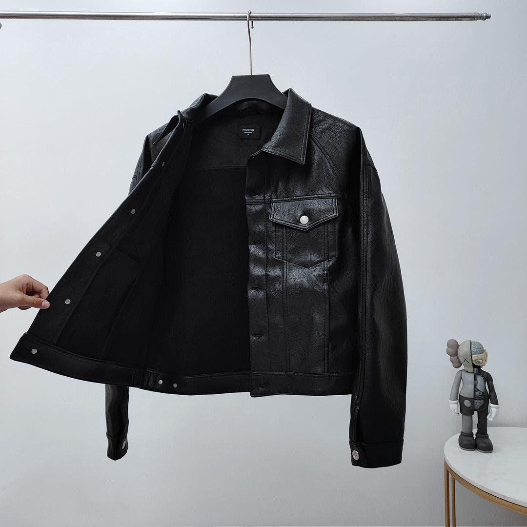 FEAR OF GOD casual leather jacket