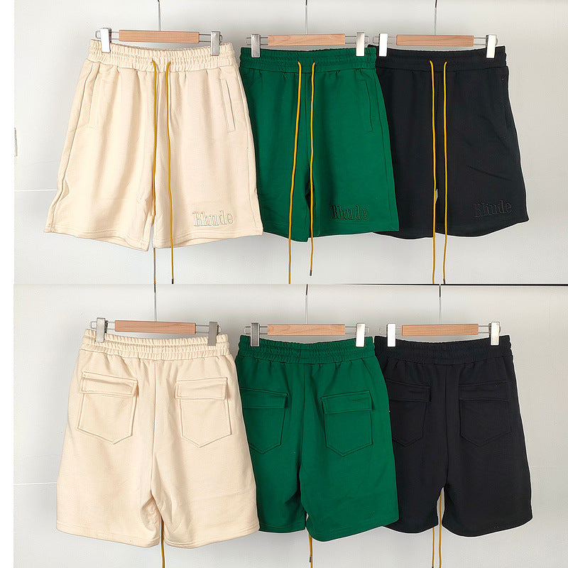 RHUDE RH embroidery letters Shorts