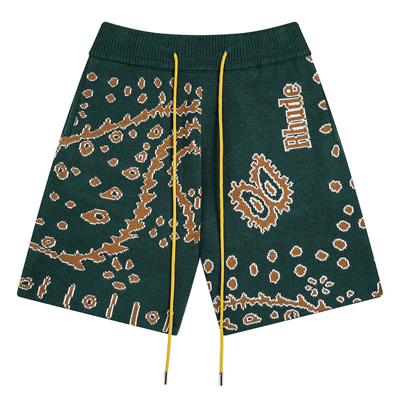 RHUDE Alphabet cashew jacquard jersey shorts