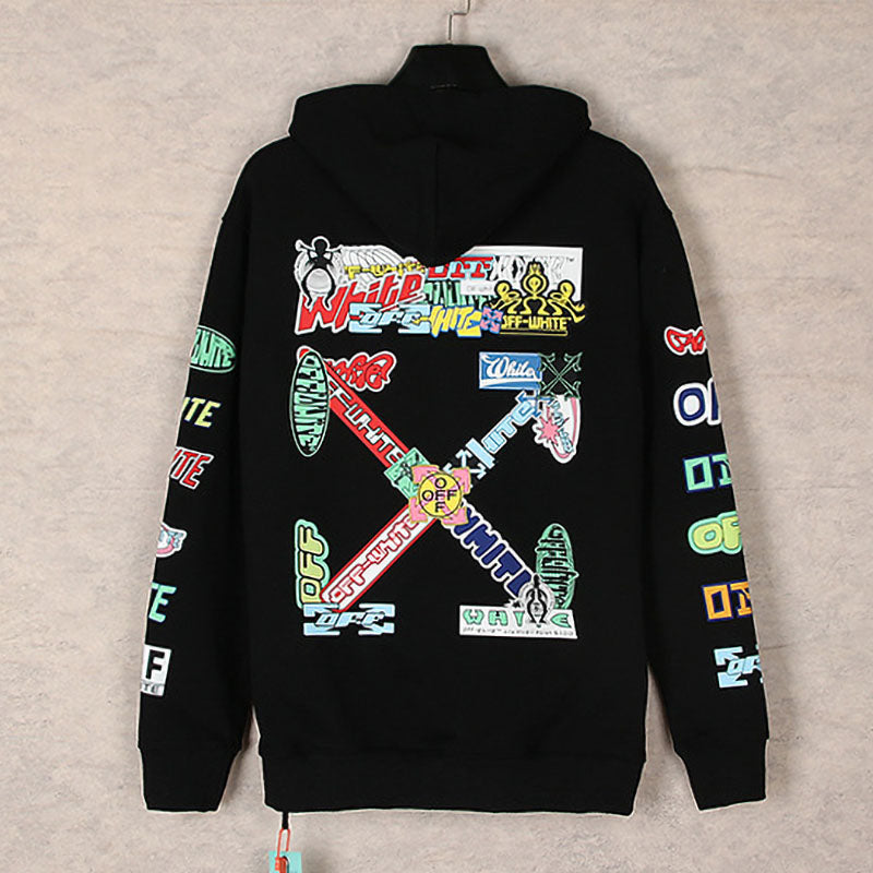 OFF-WHITE cartoon pattern arrow Hoodies