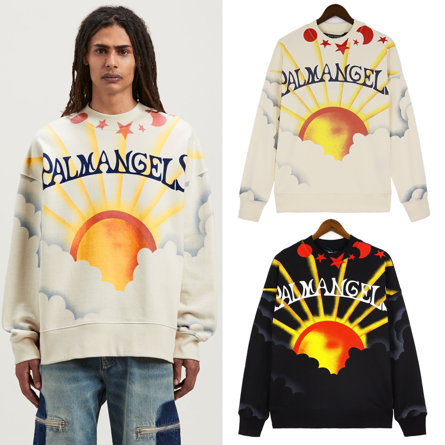 PALM ANGELS SUNRISE PIERCES THE CLOUDS Sweatshirts