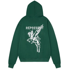 REPRESENT Mascot-print jersey Hoodie