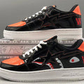 A Bathing Ape Bape Sta Low Mad Shark Black Orange